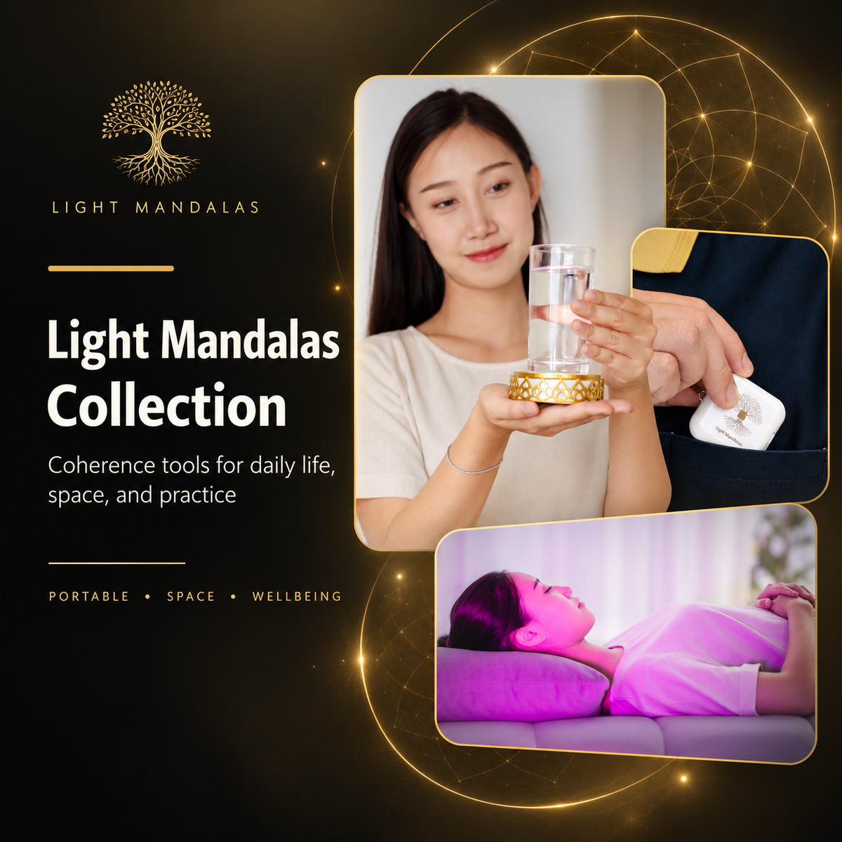 Light Mandalas collection of coherence wellness tools