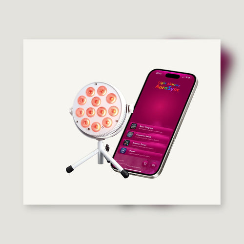 Light Alchemy AuraSync color light therapy device with app
