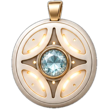 Mandala Breeze pendant with Aquamarine natural crystal — design rendering