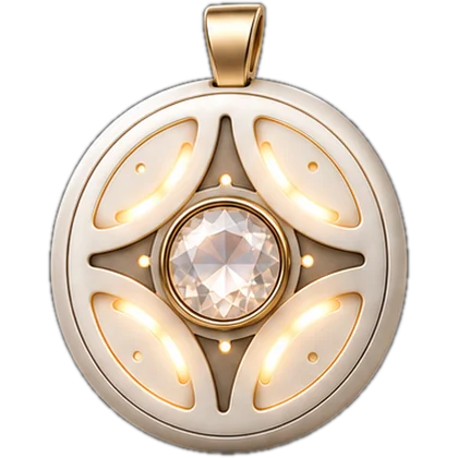 Mandala Breeze pendant with Clear Quartz natural crystal — design rendering